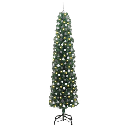 Künstlicher Weihnachtsbaum mit 300 LEDs mit Ständer Grün 240 cm
