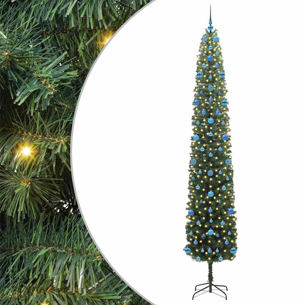 Künstlicher Weihnachtsbaum mit 300 LEDs mit Ständer Grün 270 cm