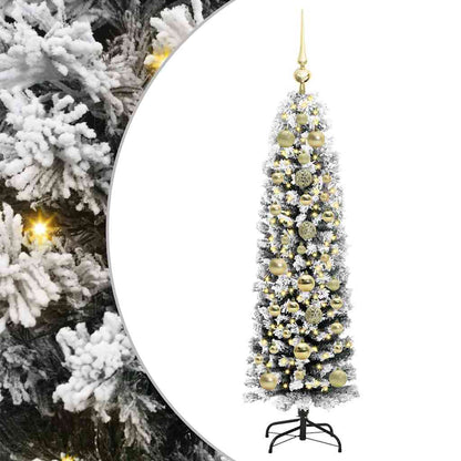 Künstlicher Weihnachtsbaum mit 150 LEDs mit Ständer Grün 150 cm