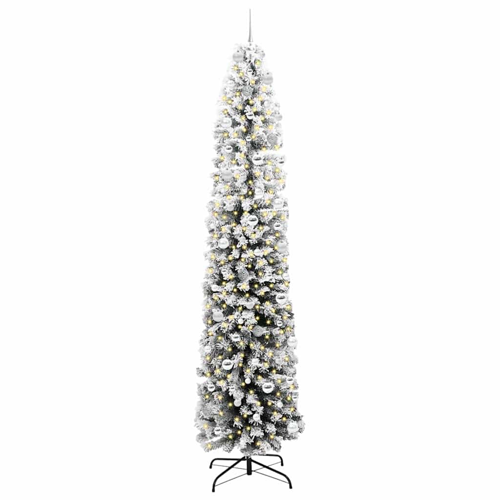 Künstlicher Weihnachtsbaum mit 300 LEDs mit Ständer Grün 240 cm