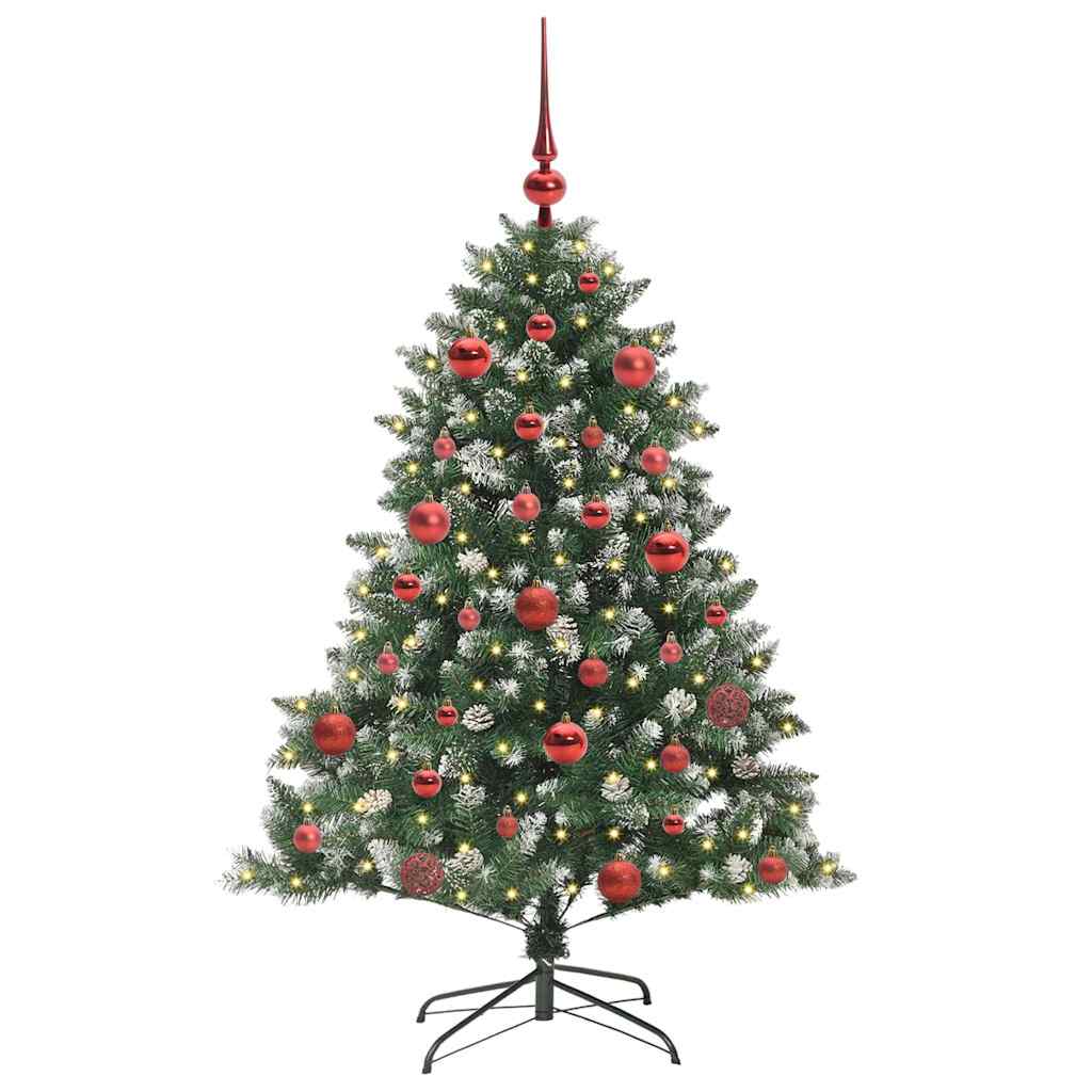Künstlicher Weihnachtsbaum mit 150 LEDs mit Ständer Grün 150 cm