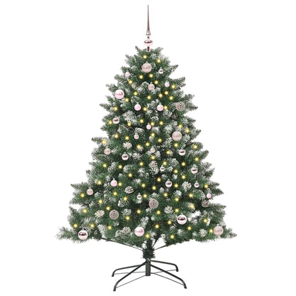 Künstlicher Weihnachtsbaum mit 150 LEDs mit Ständer Grün 150 cm