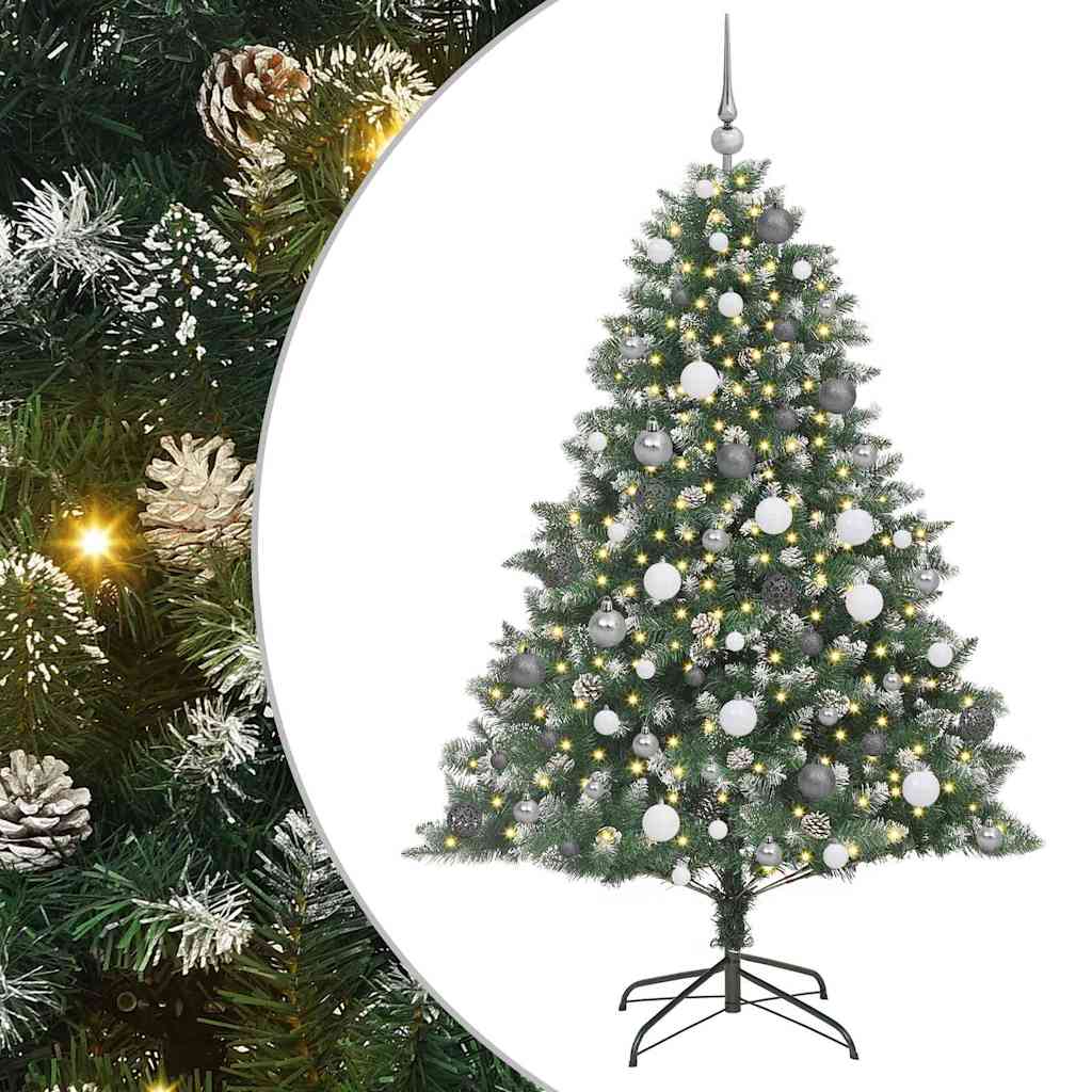 Künstlicher Weihnachtsbaum mit 300 LEDs mit Ständer Grün 180 cm