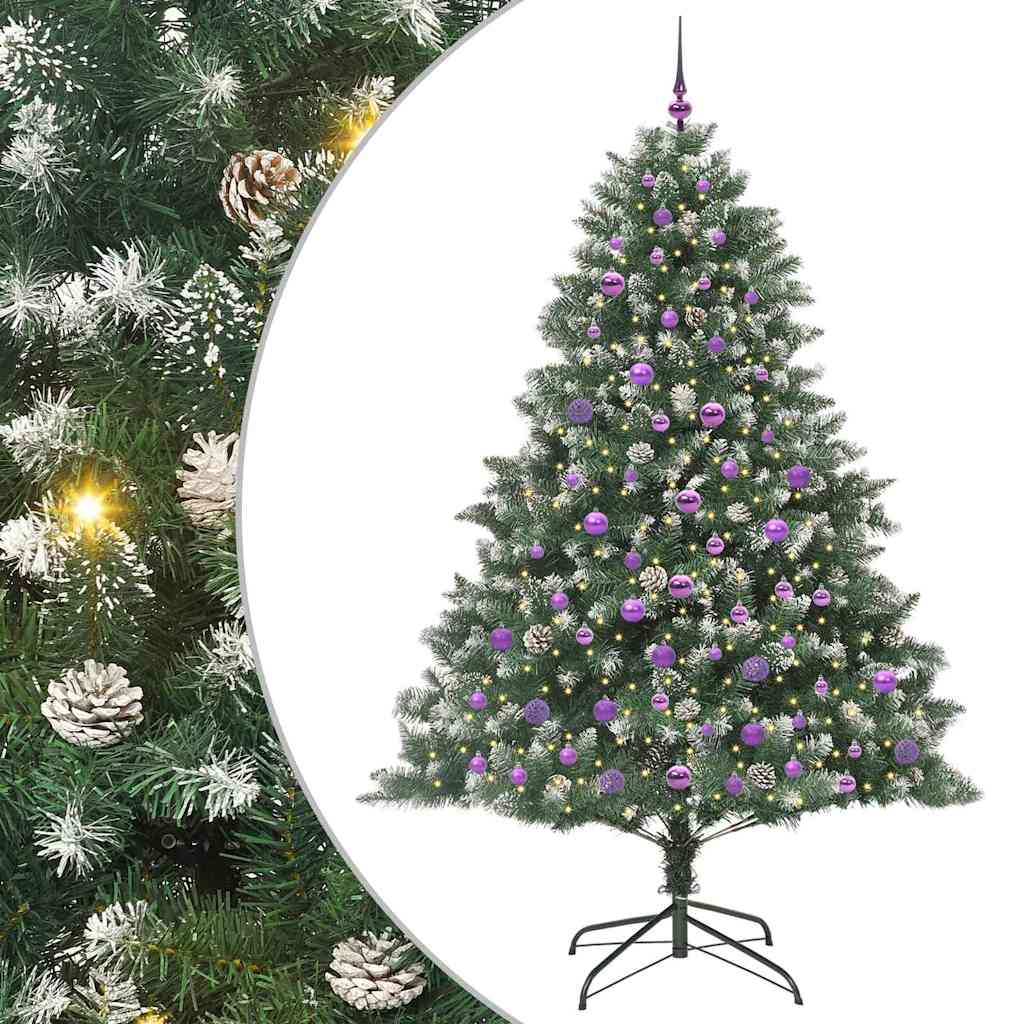 Künstlicher Weihnachtsbaum mit 300 LEDs mit Ständer Grün 210 cm