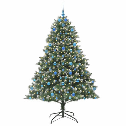 Künstlicher Weihnachtsbaum mit 300 LEDs mit Ständer Grün 210 cm
