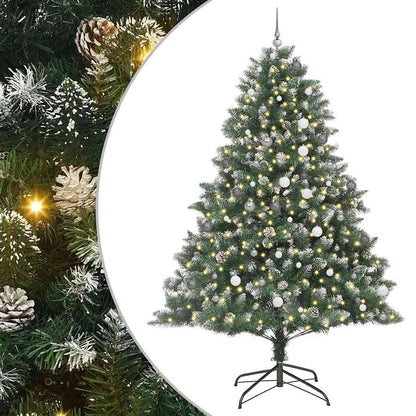 Künstlicher Weihnachtsbaum mit 300 LEDs mit Ständer Grün 240 cm