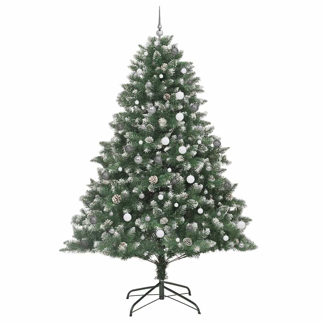 Künstlicher Weihnachtsbaum mit 300 LEDs mit Ständer Grün 240 cm