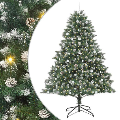 Künstlicher Weihnachtsbaum mit 300 LEDs mit Ständer Grün 240 cm