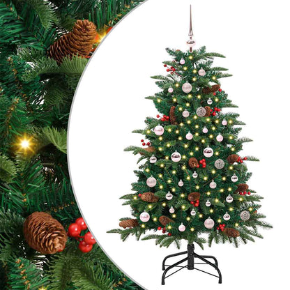Künstlicher Weihnachtsbaum mit 150 LEDs mit Ständer Grün 150 cm