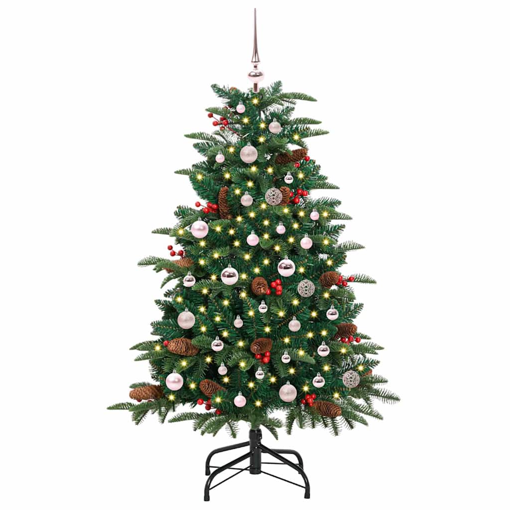 Künstlicher Weihnachtsbaum mit 150 LEDs mit Ständer Grün 150 cm