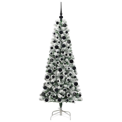 Künstlicher klappbarer Weihnachtsbaum Grün und Weiß 180 cm