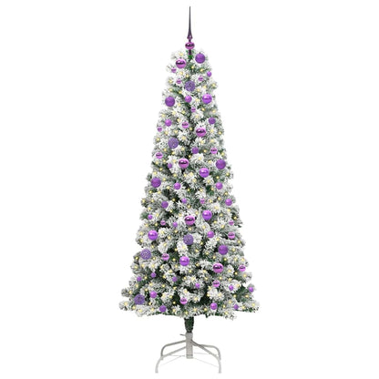 Künstlicher klappbarer Weihnachtsbaum Grün und Weiß 180 cm