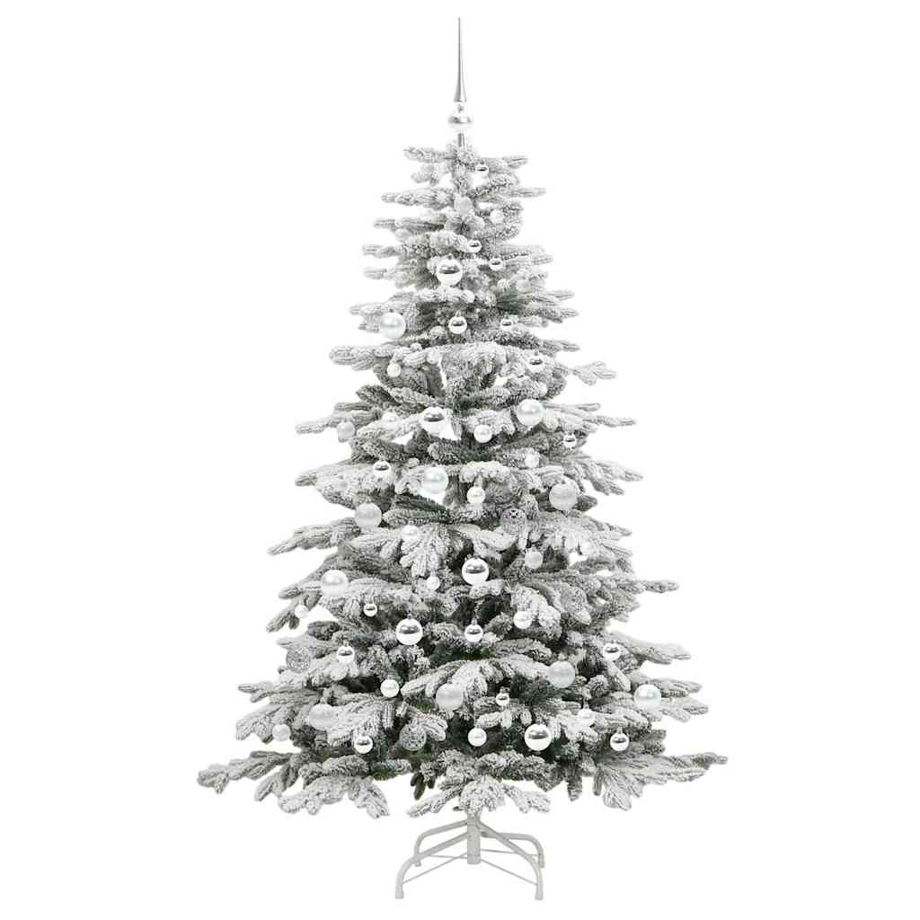 Künstlicher klappbarer Weihnachtsbaum Weiß 180 cm PE und PVC