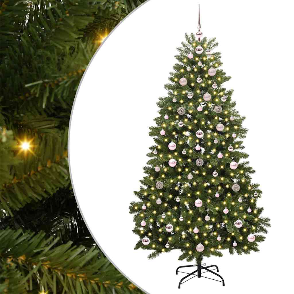 Künstlicher Weihnachtsbaum Grün 180 cm PVC und Metall