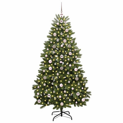 Künstlicher Weihnachtsbaum Grün 180 cm PVC und Metall