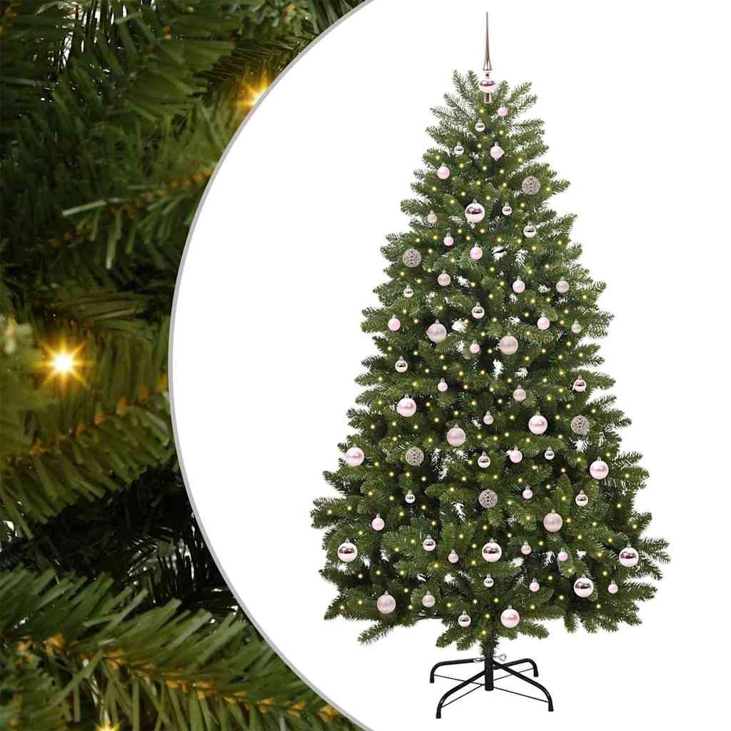 Künstlicher Weihnachtsbaum Grün 210 cm PVC und Metall