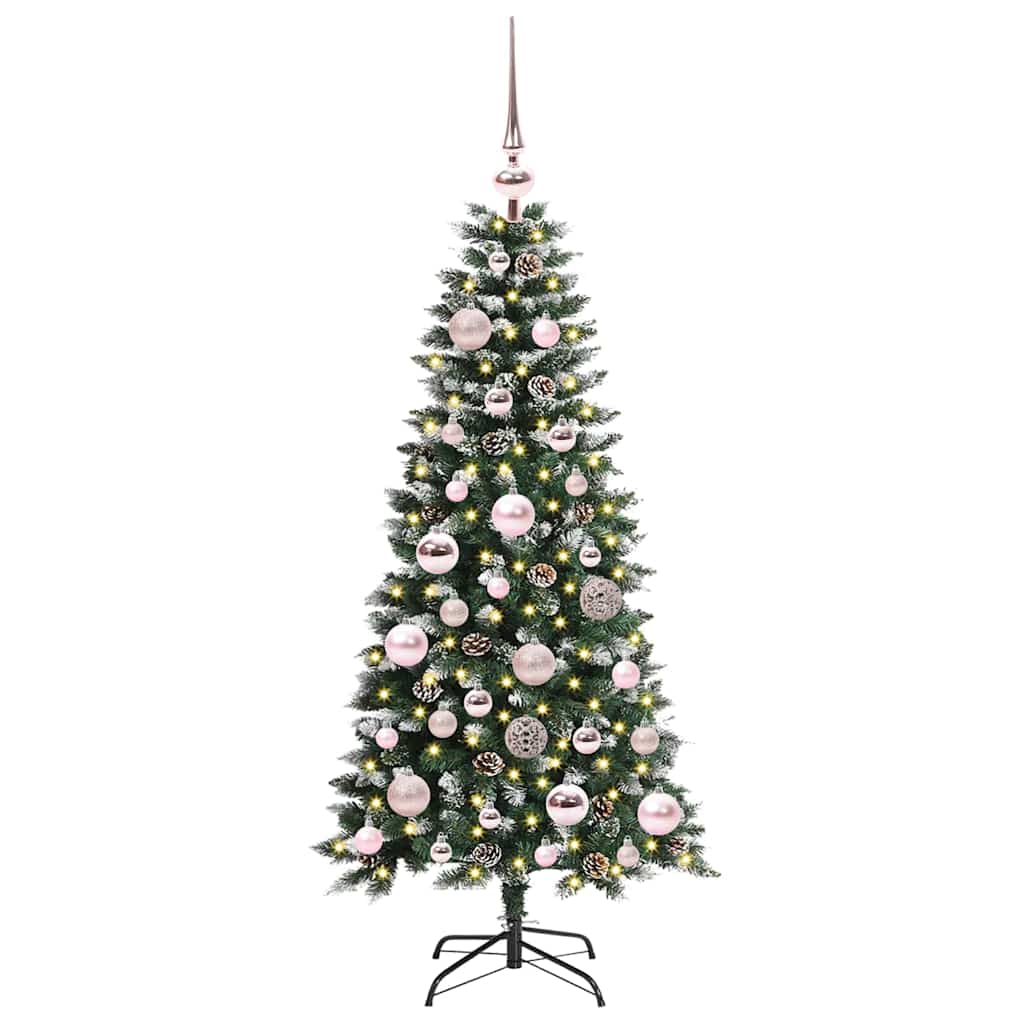 Künstlicher Weihnachtsbaum mit 150 LEDs mit Ständer Grün 120 cm