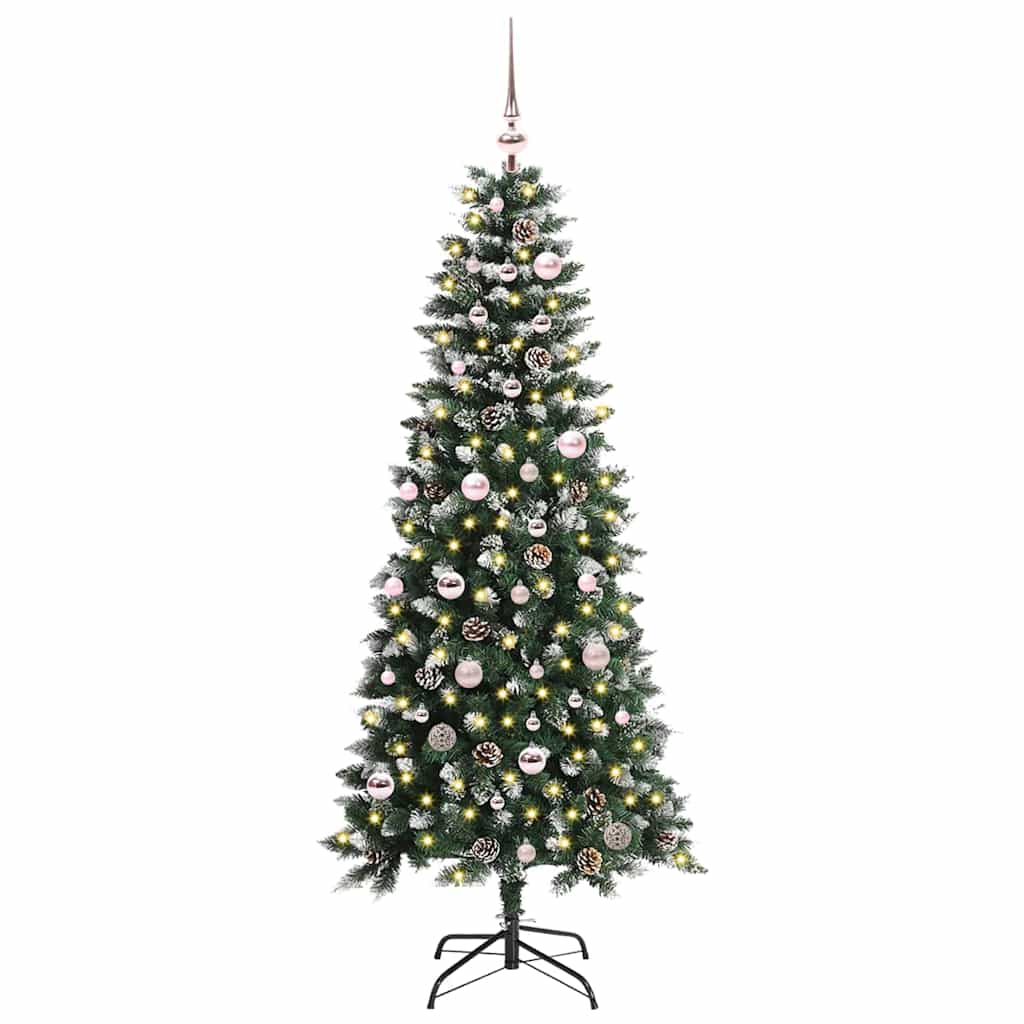 Künstlicher Weihnachtsbaum mit 150 LEDs mit Ständer Grün 150 cm