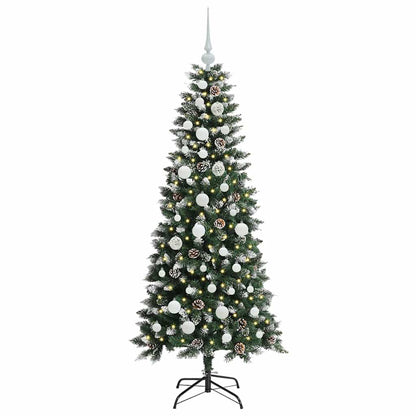 Künstlicher Weihnachtsbaum mit 150 LEDs mit Ständer Grün 150 cm