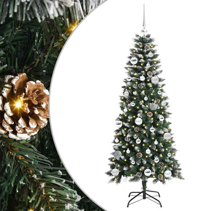 Künstlicher Weihnachtsbaum mit 150 LEDs mit Ständer Grün 150 cm