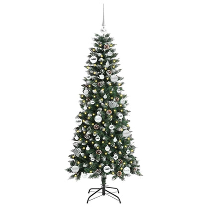 Künstlicher Weihnachtsbaum mit 150 LEDs mit Ständer Grün 150 cm