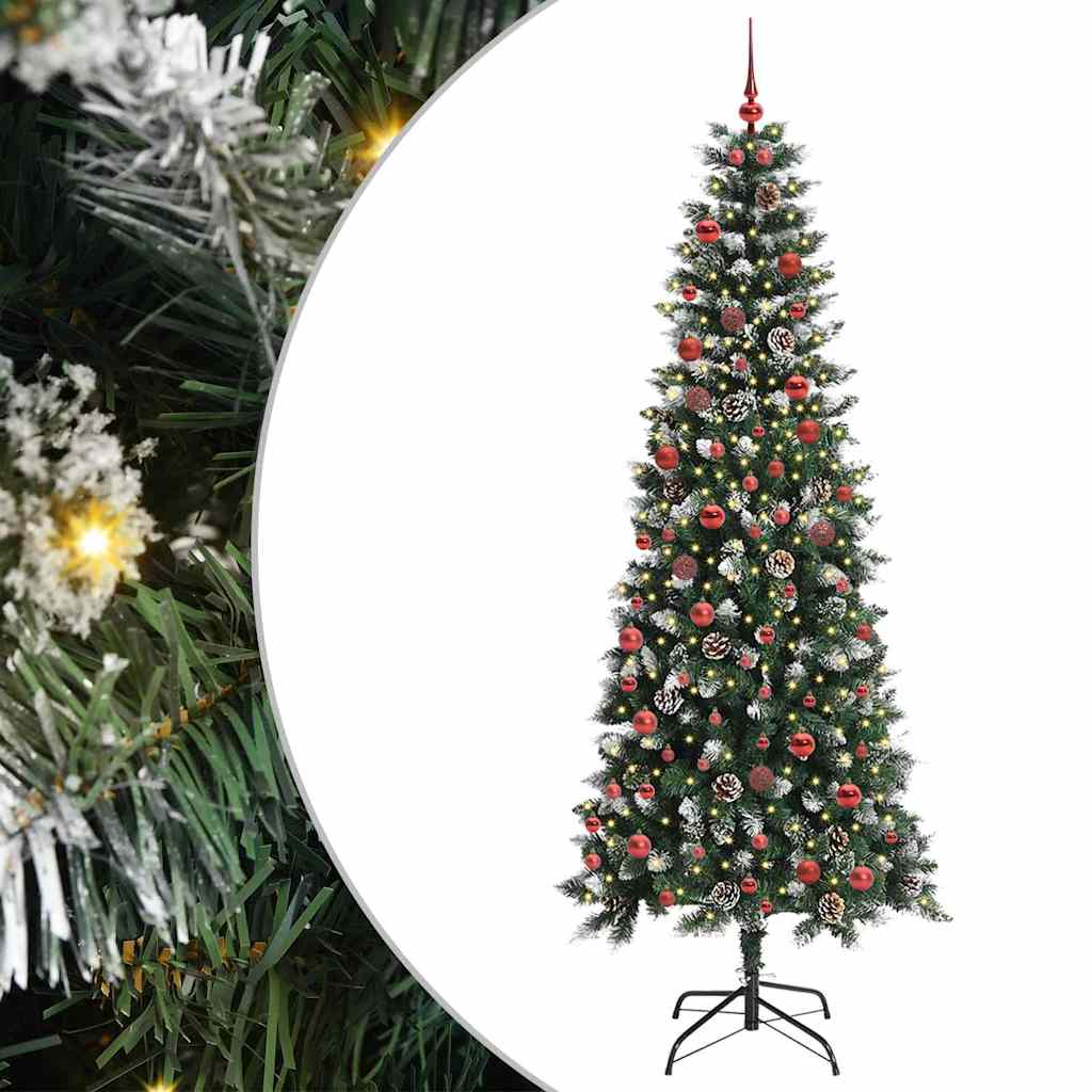 Künstlicher Weihnachtsbaum mit 300 LEDs mit Ständer Grün 210 cm