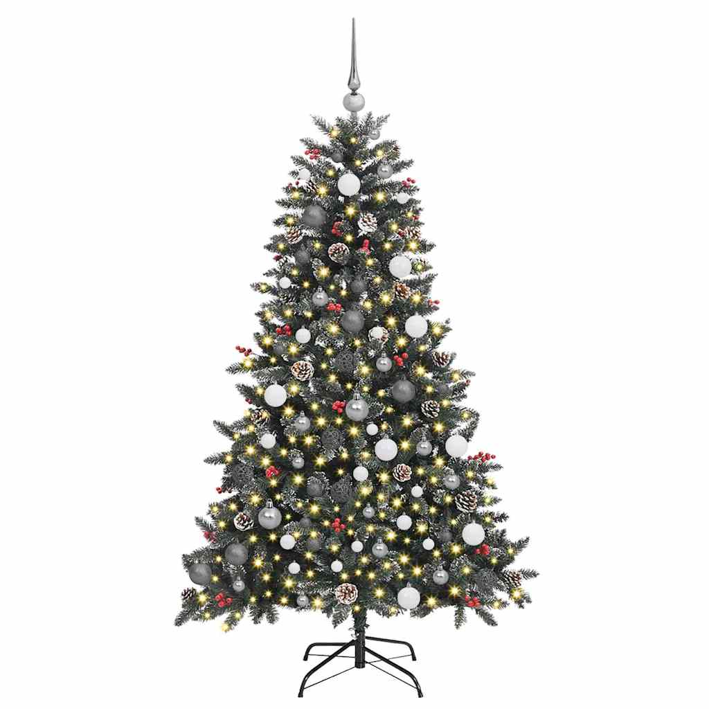 Künstlicher Weihnachtsbaum Grün 180 cm PVC, Plastik und Stahl