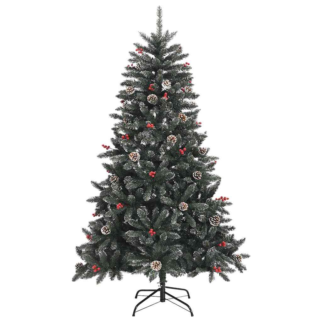 Künstlicher Weihnachtsbaum Grün 180 cm PVC, Plastik und Stahl