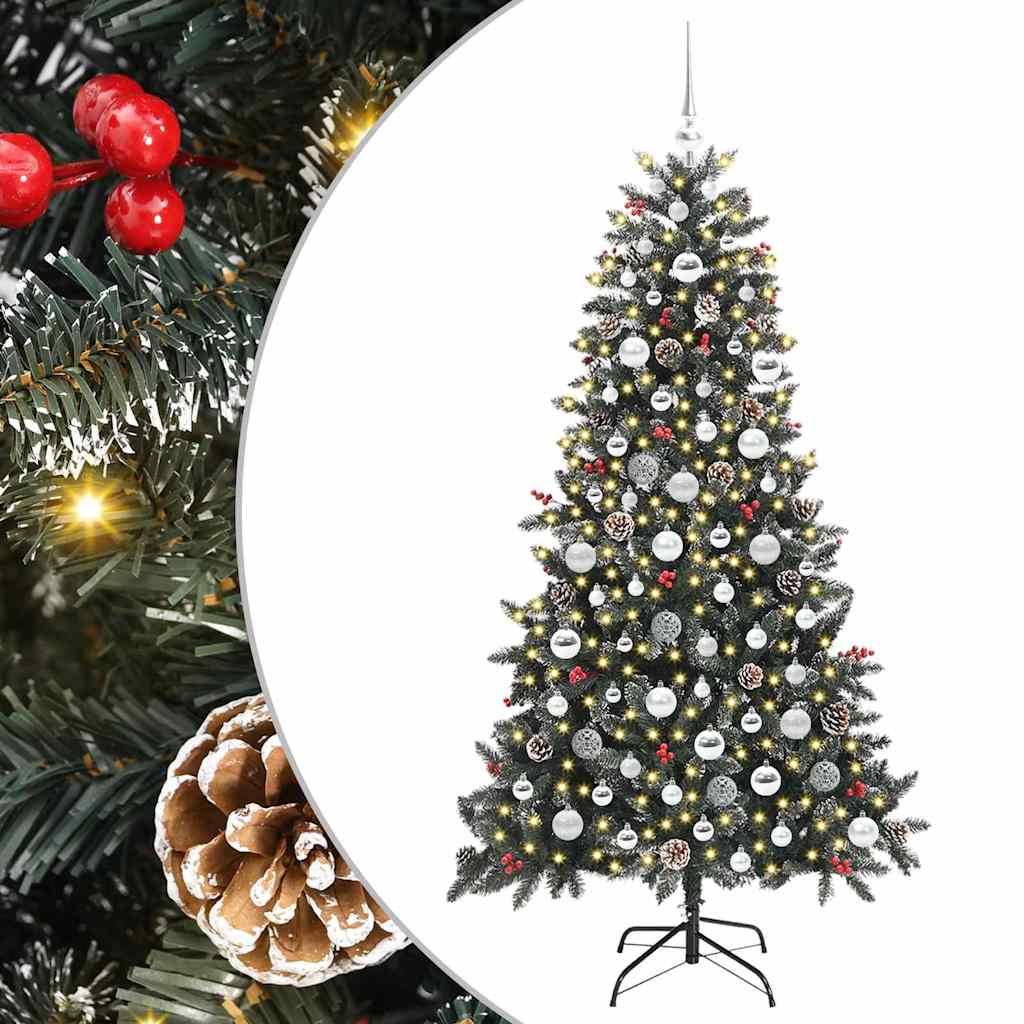 Künstlicher Weihnachtsbaum Grün 180 cm PVC, Plastik und Stahl