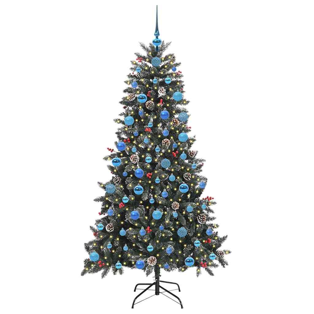 Künstlicher Weihnachtsbaum Grün 180 cm PVC, Plastik und Stahl