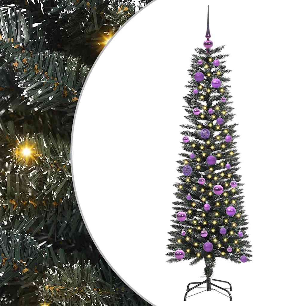 Künstlicher Weihnachtsbaum mit 150 LEDs mit Ständer Grün 150 cm