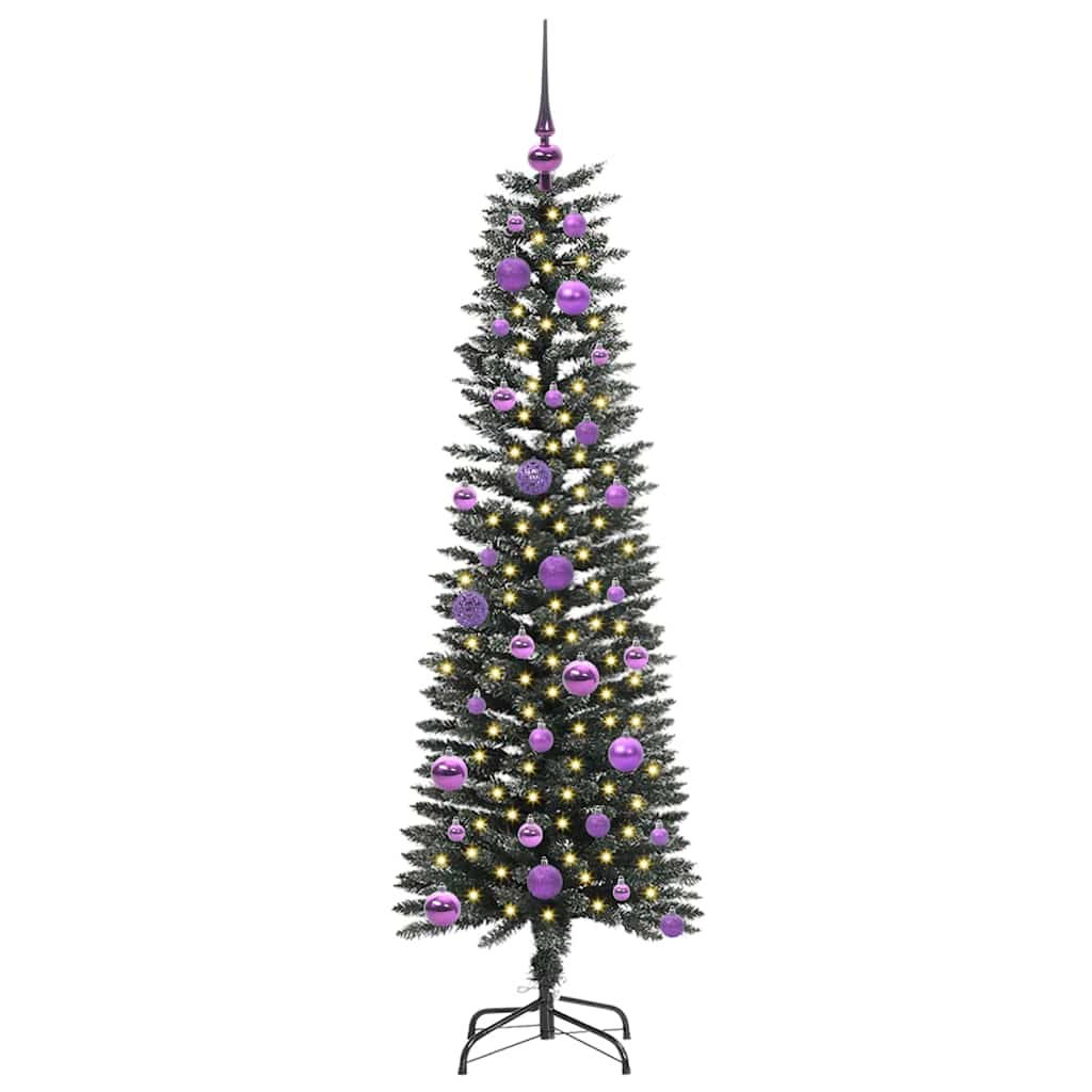 Künstlicher Weihnachtsbaum mit 150 LEDs mit Ständer Grün 150 cm