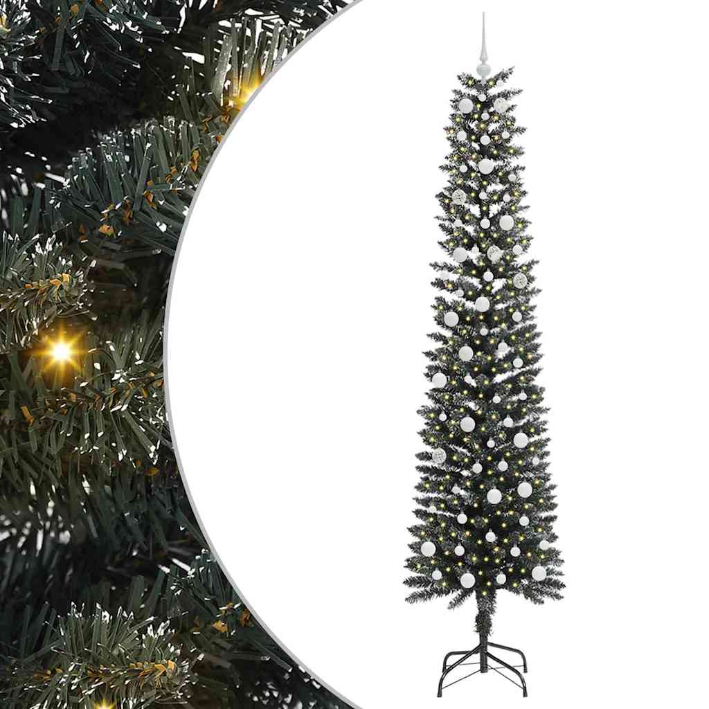 Künstlicher Weihnachtsbaum mit 300 LEDs mit Ständer Grün 240 cm