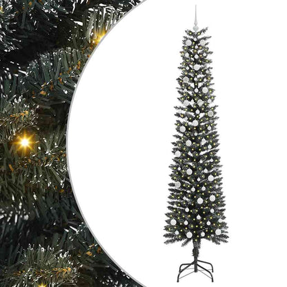 Künstlicher Weihnachtsbaum mit 300 LEDs mit Ständer Grün 240 cm