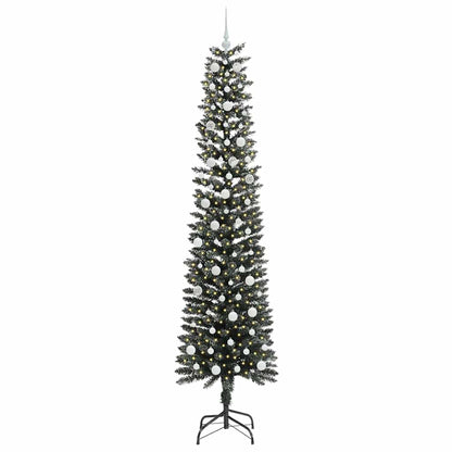 Künstlicher Weihnachtsbaum mit 300 LEDs mit Ständer Grün 240 cm