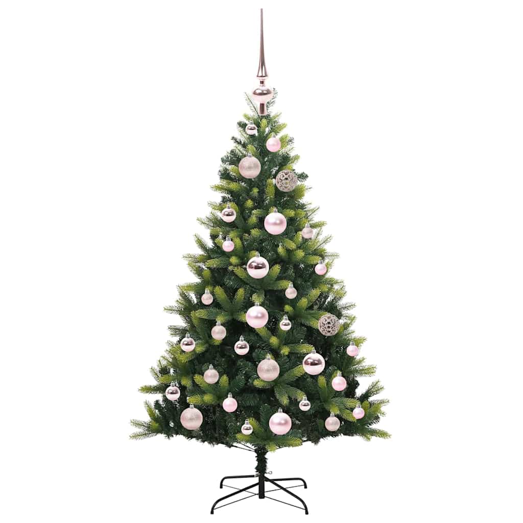 Künstlicher geflammter Weihnachtsbaum 150 LEDs Grün 120 cm