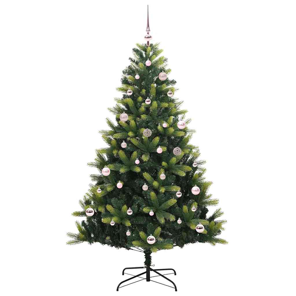 Künstlicher geflammter Weihnachtsbaum 150 LEDs Grün 150 cm