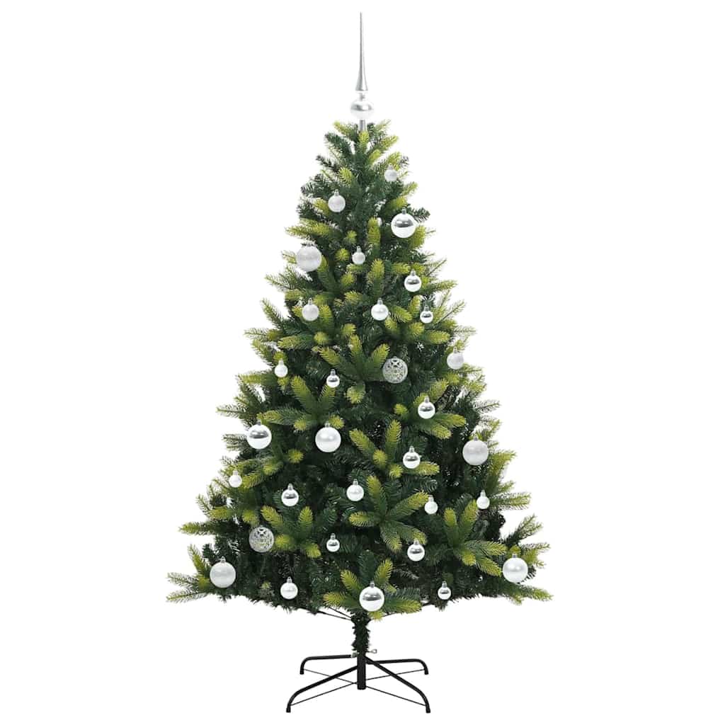 Künstlicher geflammter Weihnachtsbaum 150 LEDs Grün 150 cm