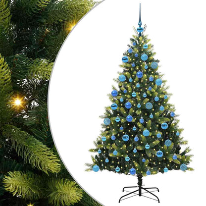 Künstlicher Klapp-Weihnachtsbaum mit 300 LEDs Grün 180 cm
