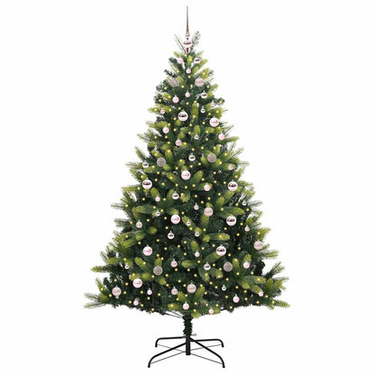 Künstlicher Klapp-Weihnachtsbaum mit 300 LEDs Grün 210 cm