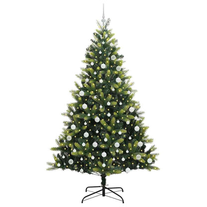 Künstlicher Klapp-Weihnachtsbaum mit 300 LEDs Grün 210 cm
