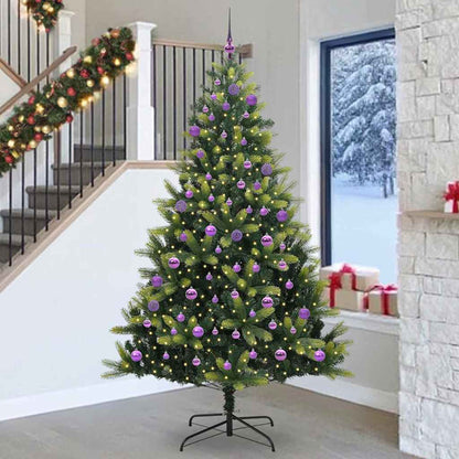 Künstlicher Klapp-Weihnachtsbaum mit 300 LEDs Grün 240 cm