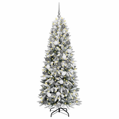 Künstlicher Weihnachtsbaum mit 300 LEDs mit Ständer Weiß 180 cm