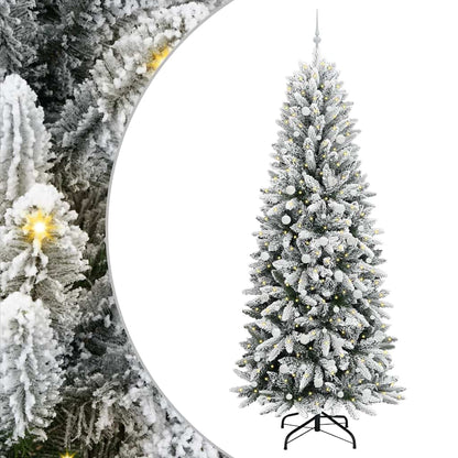 Künstlicher Weihnachtsbaum mit 300 LEDs mit Ständer Weiß 240 cm