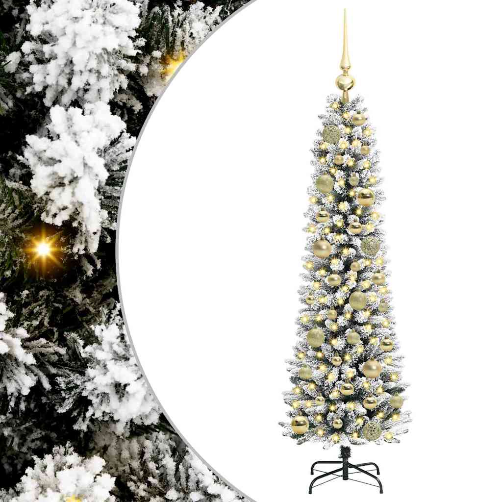 Künstlicher Weihnachtsbaum mit 150 LEDs mit Ständer Weiß 120 cm