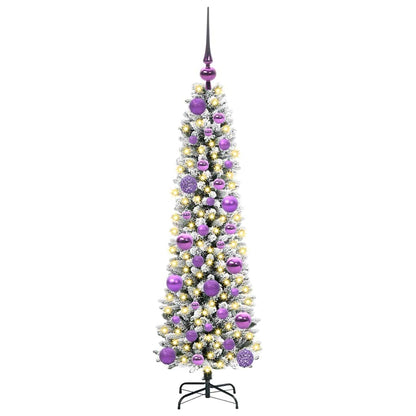 Künstlicher Weihnachtsbaum mit 150 LEDs mit Ständer Weiß 120 cm