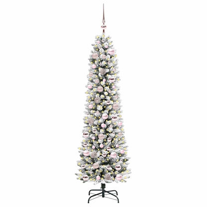 Künstlicher Weihnachtsbaum mit 300 LEDs mit Ständer Weiß 180 cm