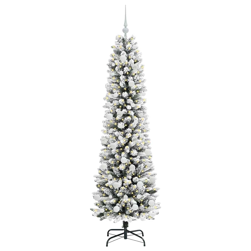 Künstlicher Weihnachtsbaum mit 300 LEDs mit Ständer Weiß 180 cm