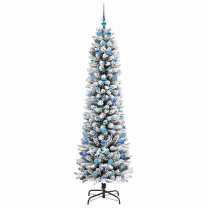 Künstlicher Weihnachtsbaum mit 300 LEDs mit Ständer Weiß 210 cm