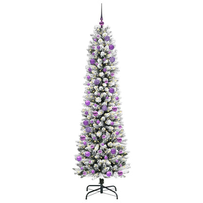 Künstlicher Weihnachtsbaum mit 300 LEDs mit Ständer Weiß 240 cm